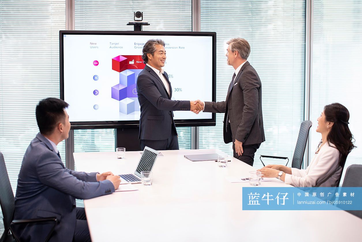 商务人士会议握手礼仪 企业管理咨询的关键第一步